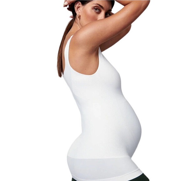 BLANQI NEW Maternity Belly Support Tank Top White Size Small High Performance - Picture 2 of 10
